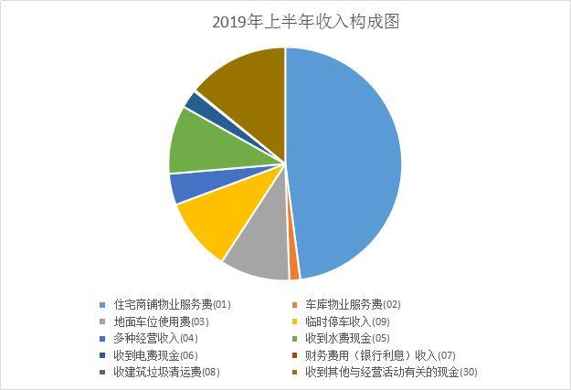 共和世家2019年上半年物业收支分析